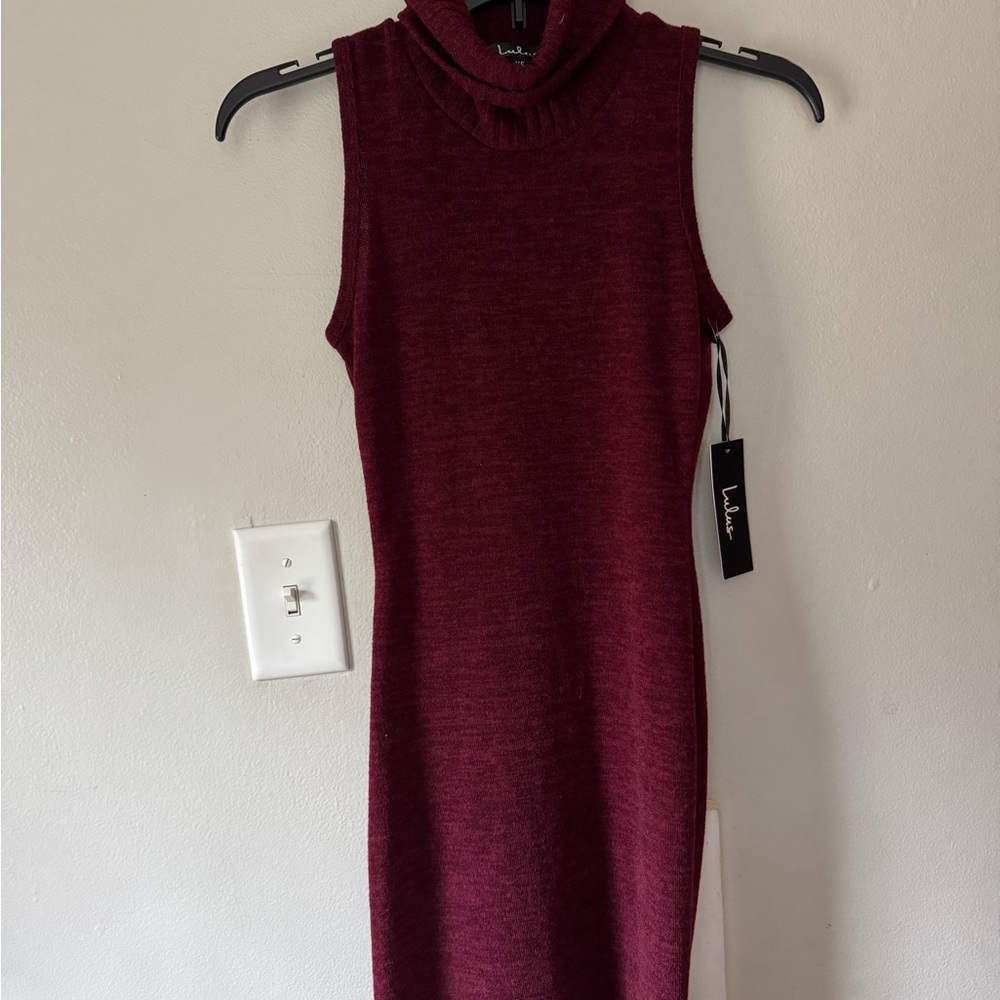 Lulu's Rich Burgundy Midi Dress